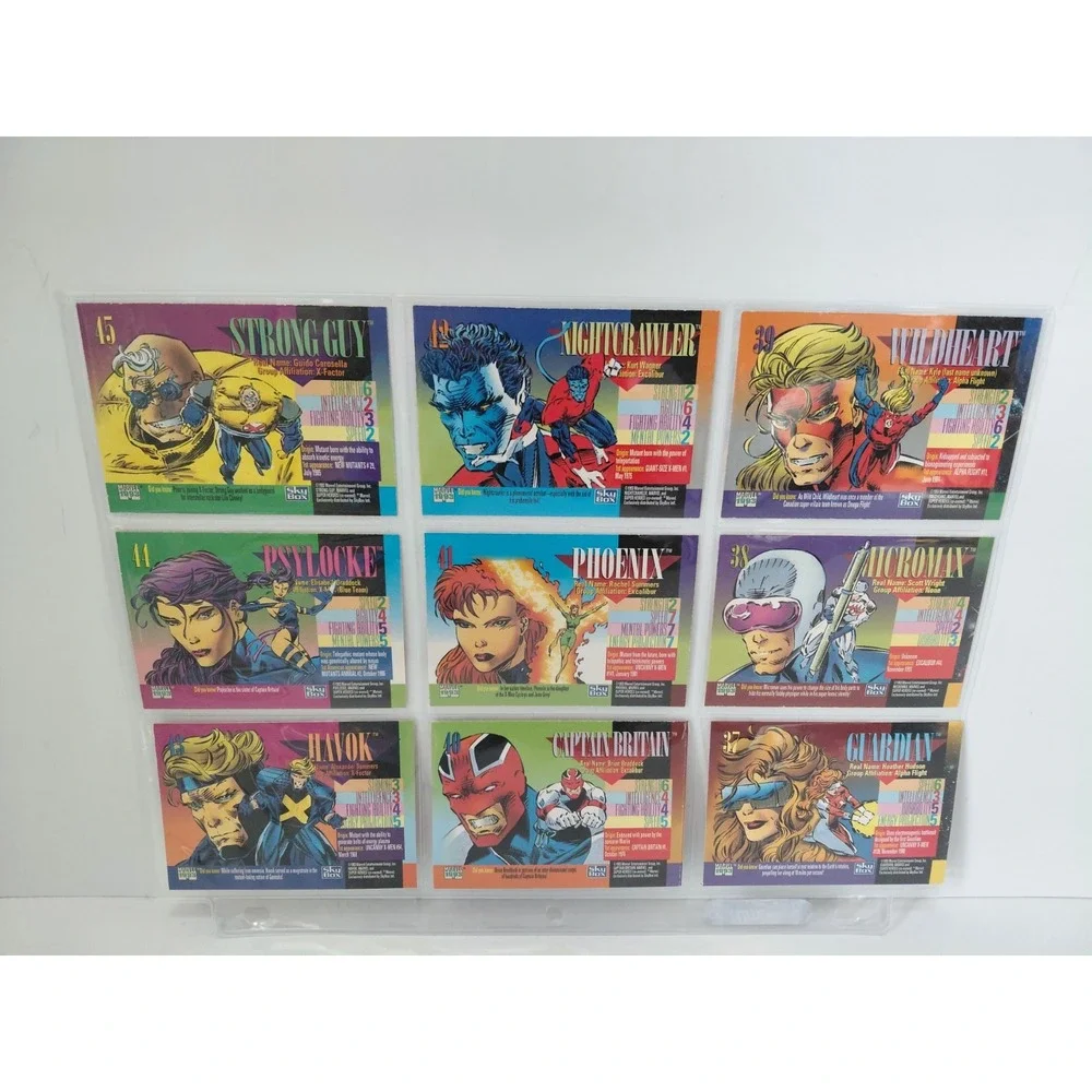 1993‎ SkyBox Marvel Universe trading cards #37-45 Guardian Super Heroes